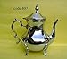 Luxury Moroccan Chrome Plated Mirror Finish Brass Teapot Coffee Kettle Silverware Pitcher Handmade Silver 850 ML / 27.5 Ounce With Presentation Velvet Bag Best Gifts On Christmas Wedding Housewarming