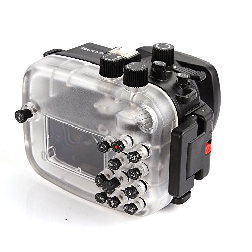 MEIKON 130ft 40m Underwater Waterproof Camera Housings Case for Canon EOS M3 18-55mm Camera Lens