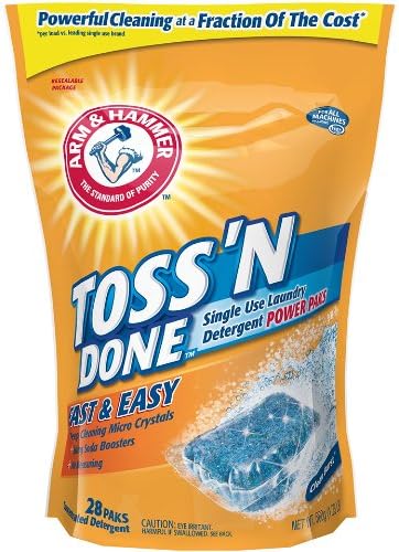 Arm &amp; Hammer Toss 'N Done Power Paks Plus Oxiclean Bonus Pack, 28 Count