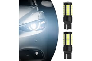 awlbed 2 PCS 7443/7440 Car LED Turn Signal Light, 33SMD Flexible PC Board Fast Cooling Alloy Shell Constant Current Circuit Design Replacement Bulb, Lighting Accessories, for Most Car Models (White)