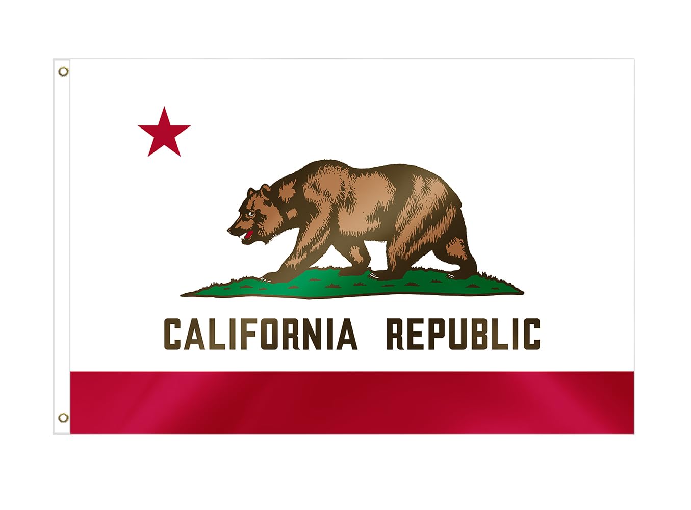 Photo 1 of California State Flag 5x8FT CA Flags Vivid Color Fade Resistant Polyester with Brass Grommets Gifts and Room Decor Indoor Outdoor