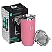 Coffee Gator Coffee Travel Mug - 20 OZ Stainless-Steel, Vacuum Insulated Tea and Coffee Tumbler for Women and Men with Leakproof Lid & Paperless Dripper, Pink