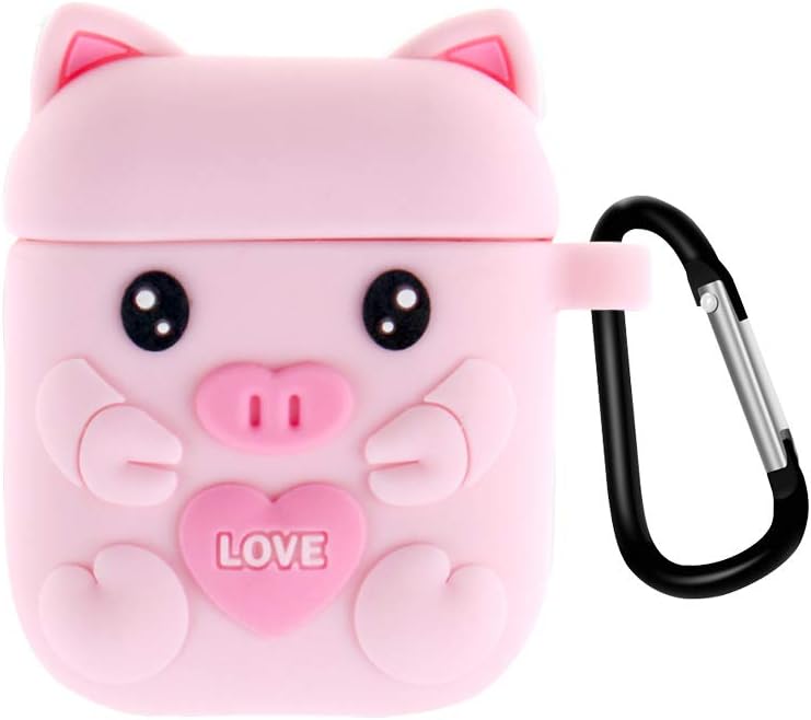 NDLBS Airpods Case Airpods Accessories Cute 3D Funny Cartoon Character Soft Silicone Cover Protective Cover Case Compatible for Airpods 1 & 2 Charging Case