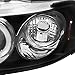 Spec-D Tuning 2LHP-CV923JM-TM Honda Civic 3Dr Dual Halo Led Black Projector Head Lights