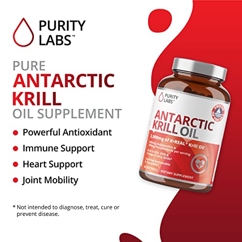 Purity Labs Antarctic Krill Oil 2000mg Vegan Supplements to Support