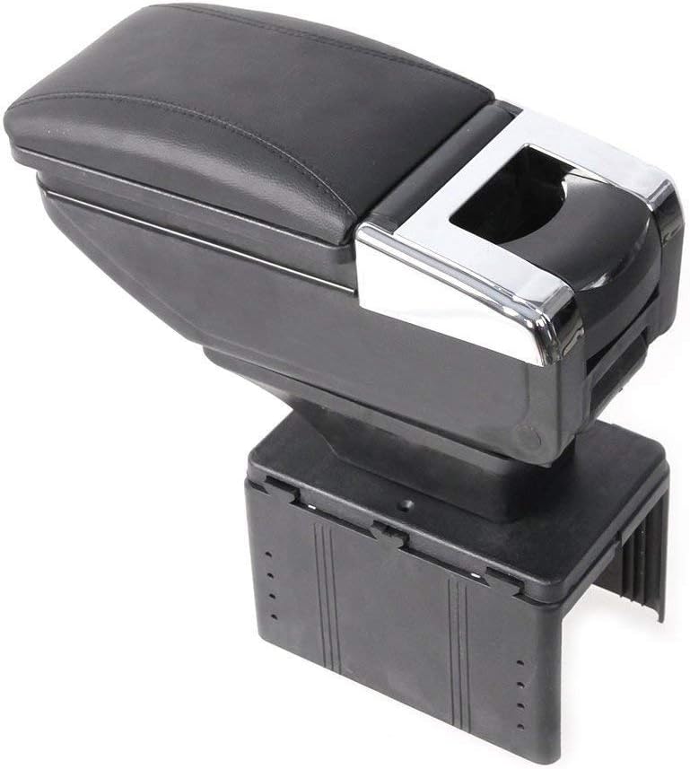 AUTO CAR WINNER Stylish Car Armrest with Glass Holder & Ash Tray Black & Chrome for Maruti Alto 800