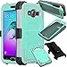 Compatible for Samsung Galaxy Sky Case, Galaxy Sol Case, Galaxy J3 V/J3 2016 Case, SOGA [Tri-Guard Series] Shock Armor Case Cover with Belt Clip Holster - Pink/Grey