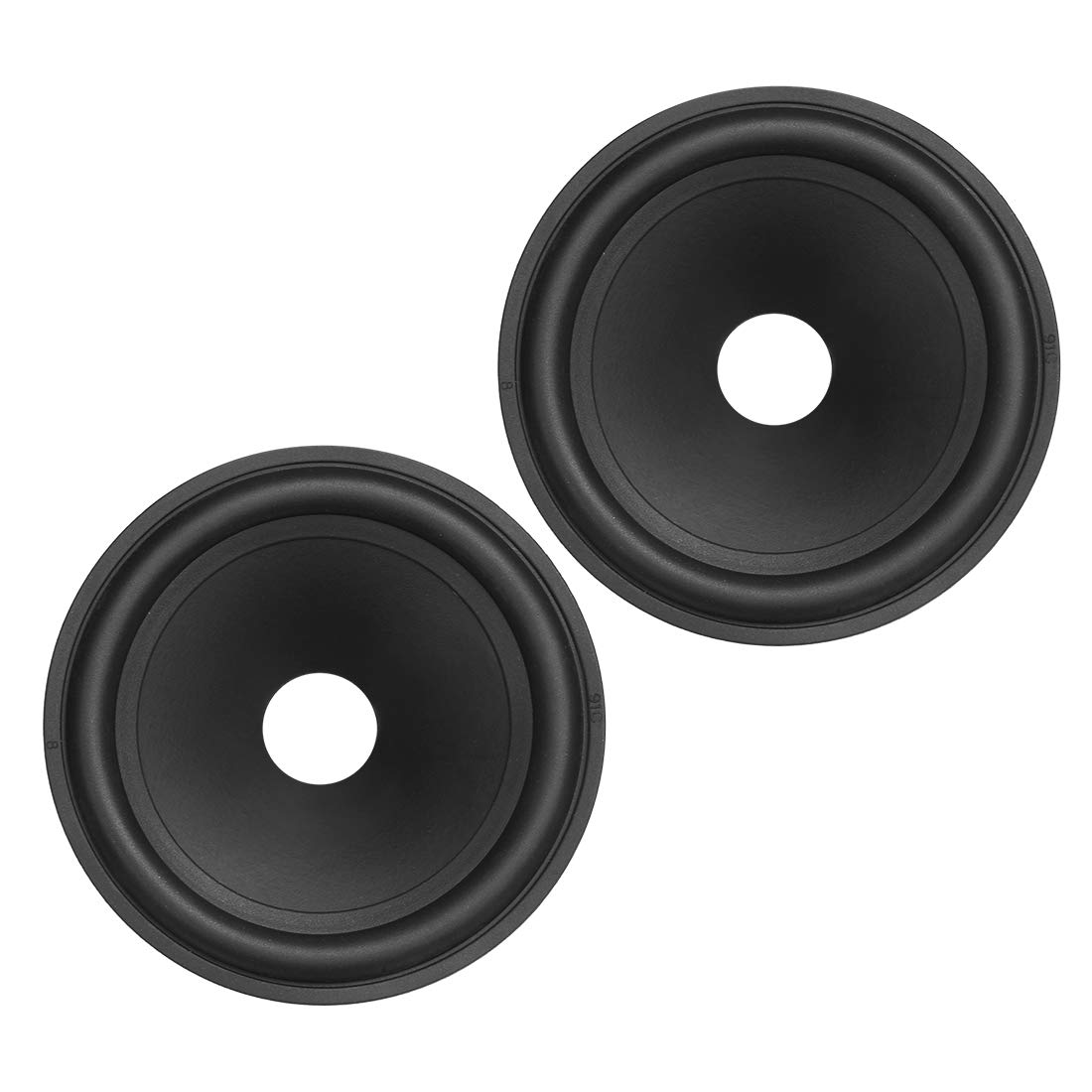 uxcell 4" Paper Speaker Cone Subwoofer Cones Drum Paper 0.8" Inner Diameter with Rubber Surround 2 Pcs