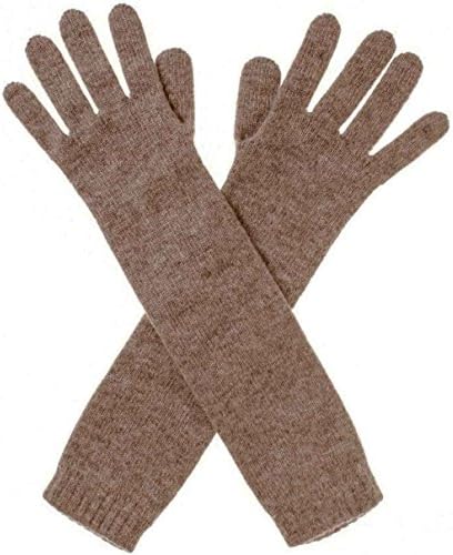 Graham Cashmere Women's Pure Cashmere Long Length Gloves Gift Boxed Driftwood One size Brown