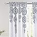DriftAway Weeping Flowers Room Darkening Curtains for Living Room 84 Inches Long Boho Moroccan Medallion Floral Rod Pocket Drapes Dining Room Bedroom Thermal Window Treatment 2 Panels