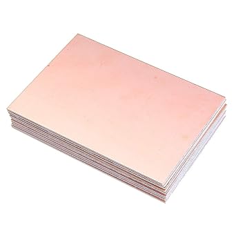 10 Blocs 7 X 10 Cm Plaque De Circuit Imprime Stratifiee Recouverte De Cuivre Amazon Fr Commerce Industrie Science
