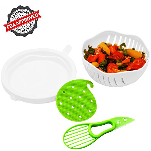 image for Premium Salad Cutter Bowl by Kitcheon, Lettuce and Vegetable Chopper, 