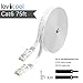 Lovicool Cat 6 Patch ft Flat Internet Network Ethernet Cords with Lan Snagless Rj45 Connectors with Cable Clips 75 Feet White 23 6 Meters