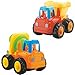 Set Of Four Colorful Construction Trucks For Toddlers, Fun Motion Learning Toy For Your Baby's Education And Early Sensory Development