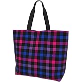 PRTYABS Rainbow Pride LGBT Reusable Grocery Bags Large Tote Bags for Women Men Shopping, Travel,Picnic