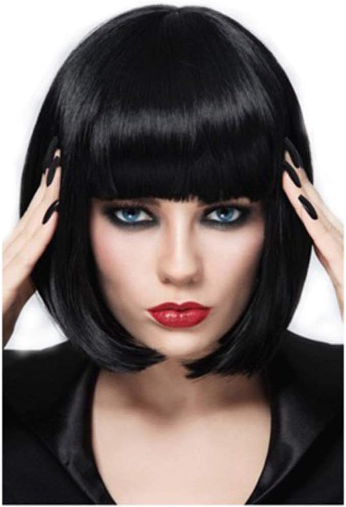 Parrucca Corta Caschetto Blu Per Cosplay - Fibra Kanekalon, Unisex, Per Feste E Travestimenti - Foto 9