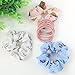 Jastella 50 Pcs Chiffon Hair Elastic ties Including 20 Assorted Chiffon Flowers Scrunchies 30 Braided Elastic Thick Hair Bands Scrunchy Hair Bow Ties Ropes Scrunchie for Women Girls Hair Accessories