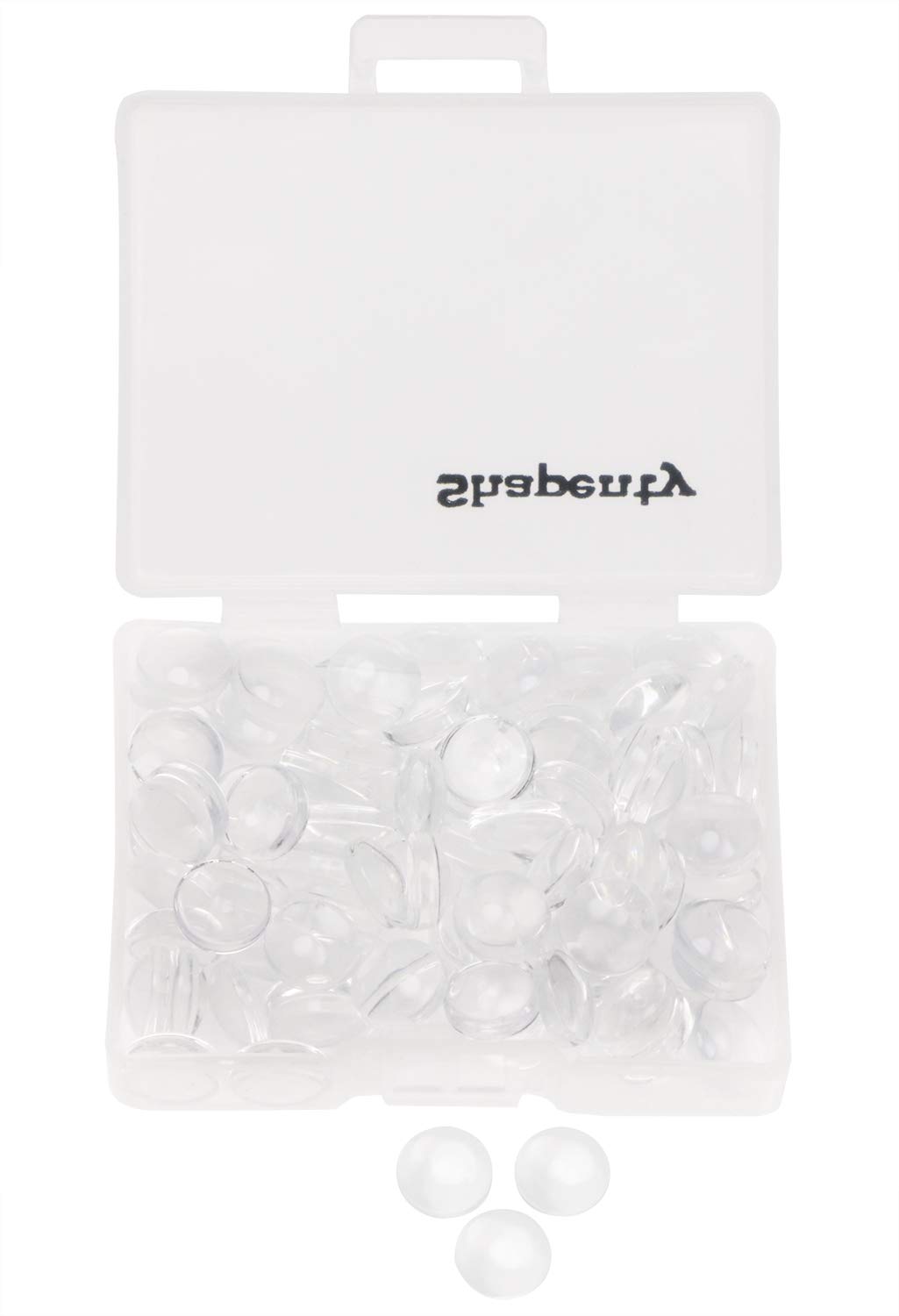 Shapenty Clear Round Glass Dome Tiles Cabochons Charms Bulk Small Flat Back Imitation Gemstone for Cameo Photo Pendant Necklace Bracelet Earring Ring Keychain DIY Craft Jewelry Making,100PCS 8 MM