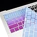 TOP CASE - Faded Ombre Series keyboard Cover Silicone Skin Compatible with MacBook Pro 13 inch A1708 (No TouchBar) Release 2017 & 2016 / Macbook 12-inch Retina A1534 - Serenity Blue & Purple