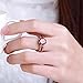 Swarovski Clear Crystal Ruby Personalized Fashion Rings for Women -Rose Gold
