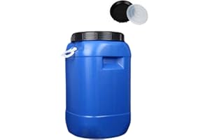 MFMEXUL Multipurpose Barrel for Water with Wide-Opening Handles, Food Storage Container, Ideal for Fermenting Oil and Prepari