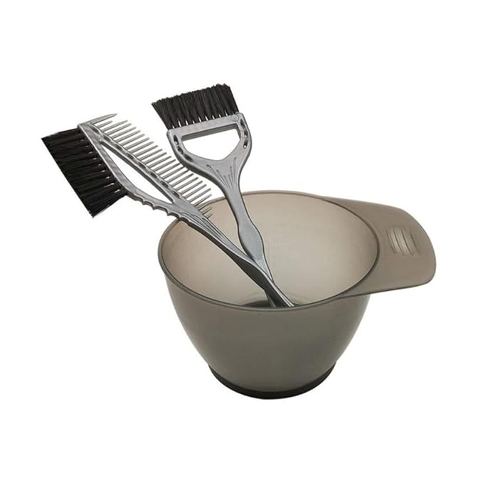 EXCEART 3PCS Hair Dye Bowl And Brush Set Color Bowl