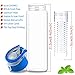 DIY Fruit Infuser Water Bottle 25 oz Detox Flip-Top Leak Proof Sport Bottle BPA-Free Tritan with Recipe Book Birthday Gifts for Women and Men - Sports, Camping (Blue)