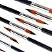 Grocery House Paintbrushes (9 Pack), Long Handle Round Brush Set 0-16#, Art Paint Brushes for Acrylic, Oil, Watercolors
