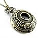 YouYouPifa Bronze Twelve Constellation Pattern Carved Hollow Small Pocket Watch