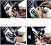Salusy Black Leather Red Thread Gear Shift Knob Cover+Handbrake Cover For Honda Civic 2006-2008 2009 2010 2011