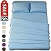 SONORO KATE Bed Sheet Set Super Soft Microfiber 1800 Thread Count Luxury Egyptian Sheets 18-Inch Deep Pocket Wrinkle and Hypoallergenic-3 Piece(Twin XL Lake Blue)