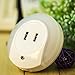 GRDE LED Night Light with Dusk to Dawn Sensor and Dual USB Wall Plate Charger