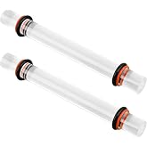 2 Pack Clay Rolling Pin Thickness Rings, Acrylic Roller Polymer Clay Tools | Air‑Dry Clay Supplies Kit, Small Fondant Roller with 3 &amp; 5 mm Adjustable Guides for Sculpting, Shaping, Jewelry Making Crafts