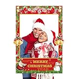 2 in 1 Christmas Photo Booth Props Frame Party Supplies - Christmas New Year Party Decorations