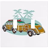 Woody Surf Wagon Wallplate Decorative Switch Plate Cover (2 Gang - Double Tog.