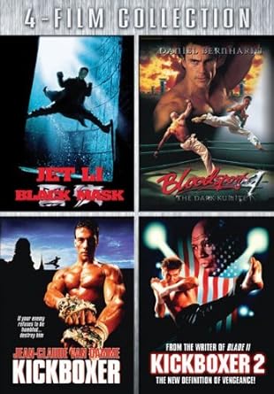 Four Film Collection Black Mask Bloodsport 4 Kickboxer Kickboxer 2 By Jean Claude Van Damme Amazon De Dvd Blu Ray