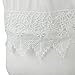 Toraway Blouses, Women Boho Sexy Lace Off Shoulder Crop Shirt Tops (Small) White