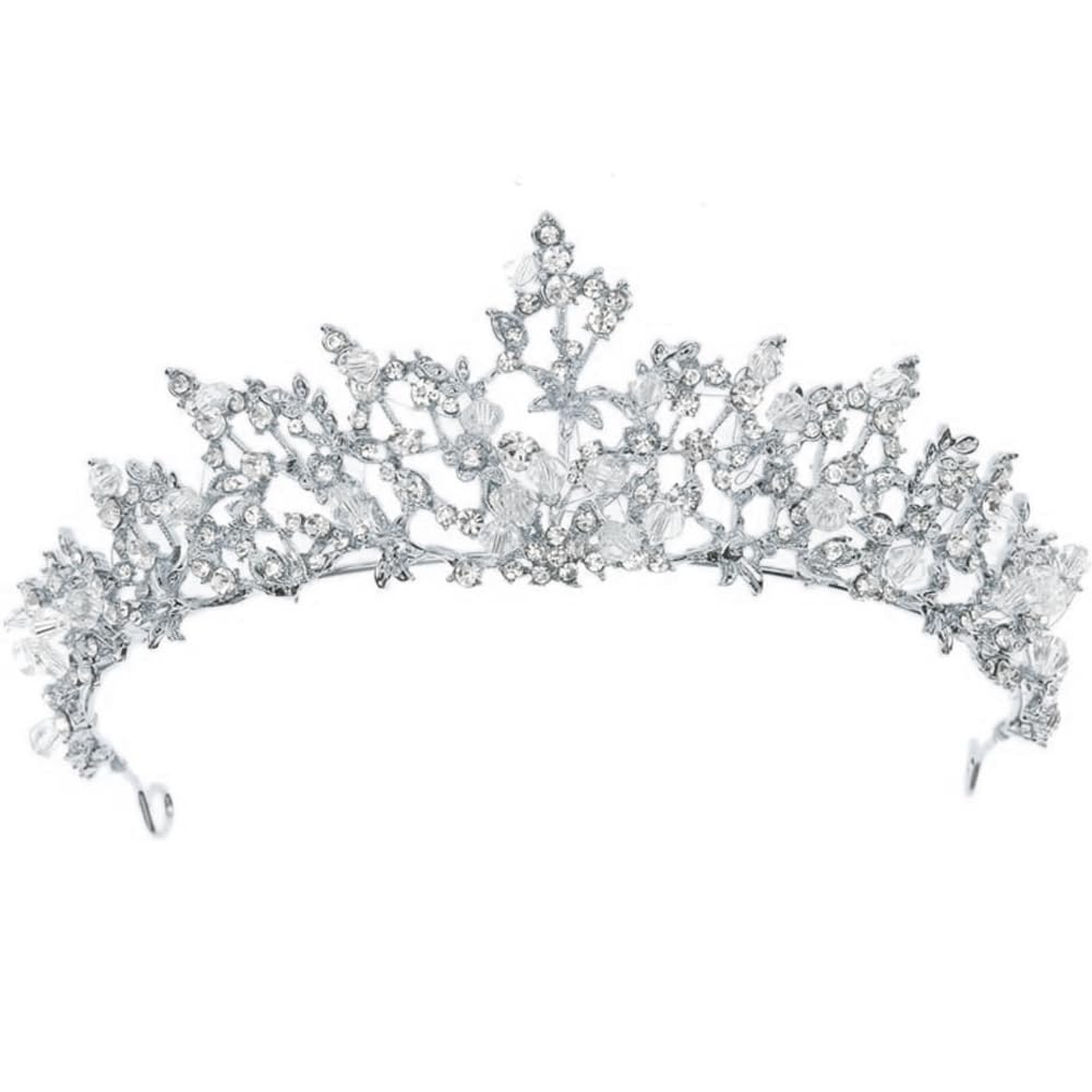 TITIVATE Tiara Crystal Crown Wedding Tiara Bridal Tiara Crystal Rhinestone Tiara Crown Princess Tiara, Crystal, Rhinestone, Alloy,