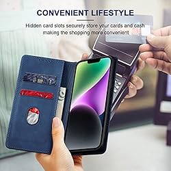 Jasonyu Flip Wallet Case for iPhone 14 Plus