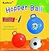 AppleRound Space Hopper Ball with Air Pump: 20in/50cm Diameter for Ages 7-9, Hop Ball, Kangaroo Bouncer, Hoppity Hop, Jumping Ball, Sit & Bounce