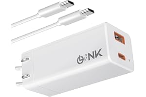 OLINK 65W Fast Charging USB C GaN Charger, Universal Compact USB Charger Block for Laptops, Tablets, iPhone Pro Max, iPad, MacBook Pro/Air, Dell XPS, HP, Steam Deck, Nintendo Switch, Cable Included