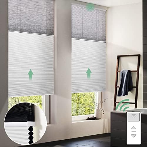 Yoolax Motorized Top Down Bottom Up Shades with Remote Control, Day