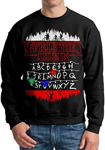 Vintage Fly Adult Light Up Stranger Things Ugly Christmas Sweater Christmas Lights Pullover Sweatshirt