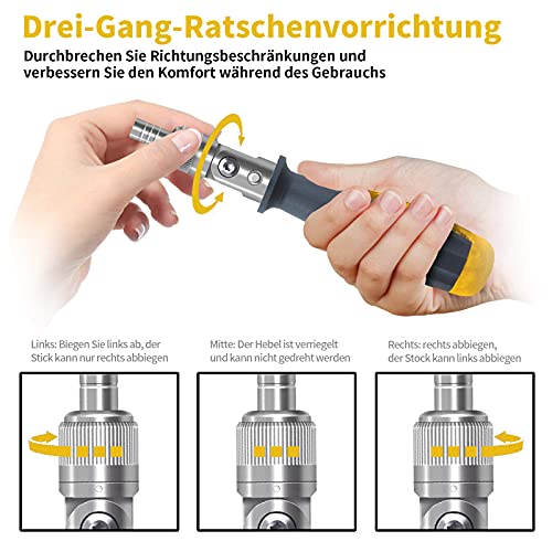 Schraubendreher set, Ratschenschraubendreher werkzeug satz, Kann um 180°,Tragbarer Schraubenzieher Bit set bithalter… – Bild 6