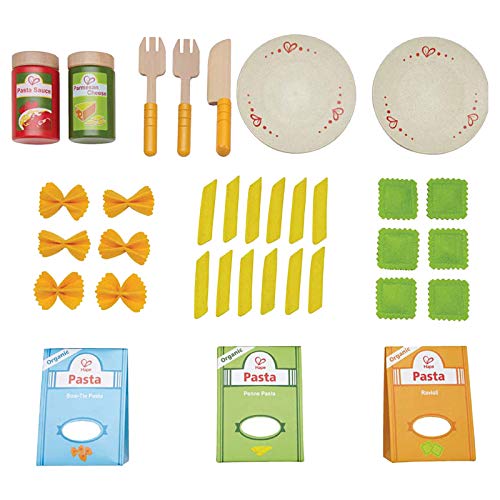 Pasta-Set von Hape | Pasta-Koch-Fantasiespiel-Set aus Holz, Papier und Filz – Bild 3