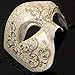 MasqueradeParty Mens Phantom of The Opera Masquerade Mask - Silver