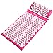 ProsourceFit Acupressure Mat and Pillow Set for Back/Neck Pain Relief and Muscle Relaxation, Pink