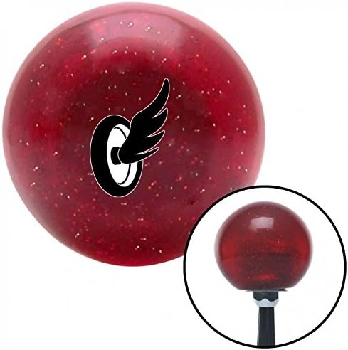 American Shifter Company ASCSNX41461 Wheel With Wing Red Metal Flake Shift Knob with 16mm x 1.5 Insert xtreme 2 din