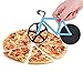 Pizza Cutter - Bicycle Pizza Cutter Wheel Pizza Slicer Sharp Dual Stainless Steel Bike Wheels with a Display Stand by Yuxing (Blue)