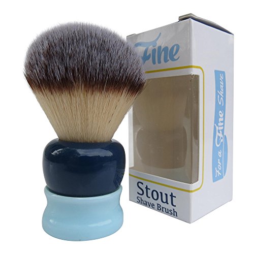 Fine "stout" shaving brush (dark blue & light blue)